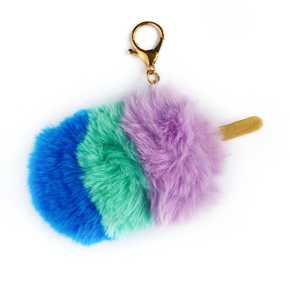 Ice Pop Key Chain, Bag Tassel Charm for Purse, Backpack,  or Tote Bag, Pom-Pom - Picture 2 of 5